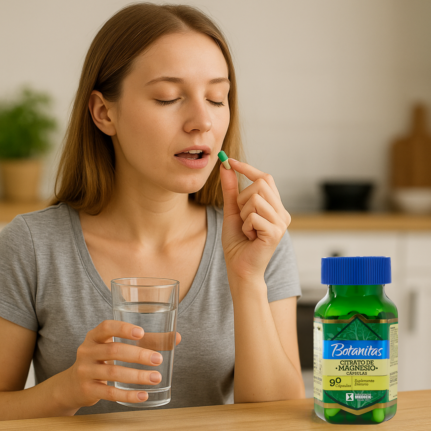 Citrato de Magnesio 490mg Botanitas x2 Frascos (180 Cápsulas) – Energía, Músculos y Estrés