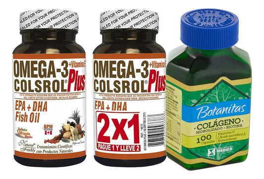 Colageno Hidrolizado Y Omega 3 Colsrol Natural