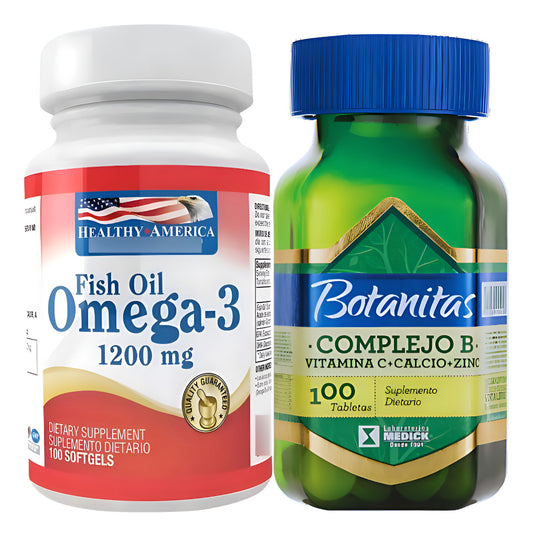 Omega 3 Healthy America + Complejo - Unidad A $360 Natural