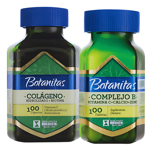 Kit Colágeno Hidrolizado Biotina + Complejo B Vitamina C Calcio Zinc