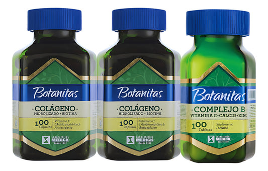 Promo X 2 Colágeno Hidrolizado Biotina + Complejo B Calcio Zinc