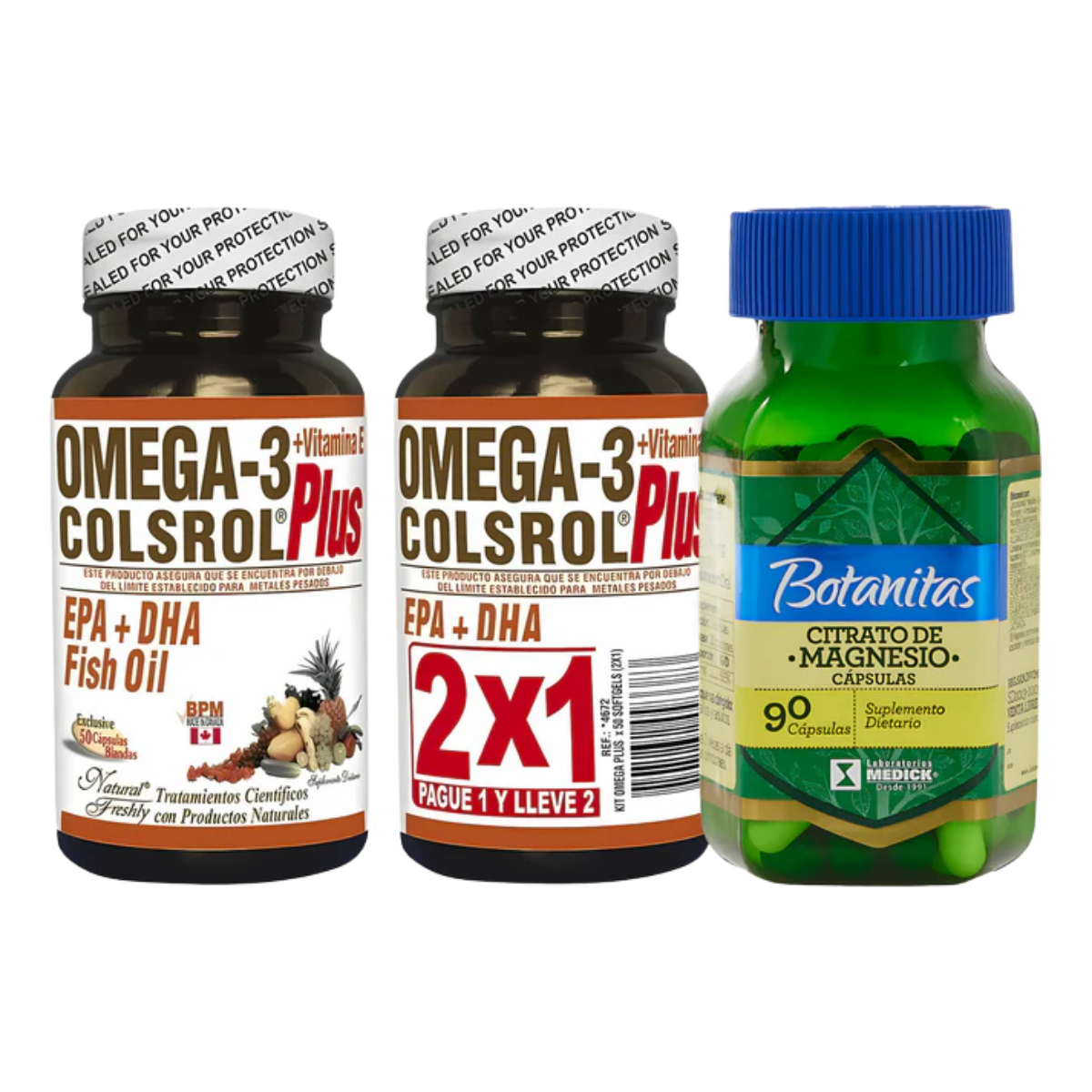 Omega 3 Colsrol Y Citrato De Magnesio Natural