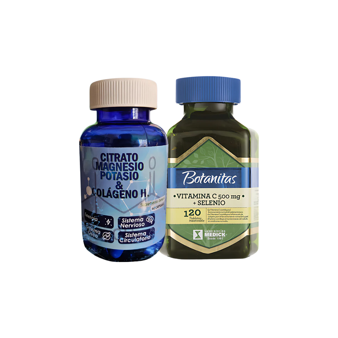 Magnesio Potasio Colágeno Vitaminac