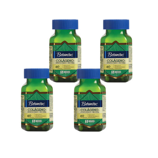 Colageno Hidrolizado Biotina 60 Capsulas Promo X4