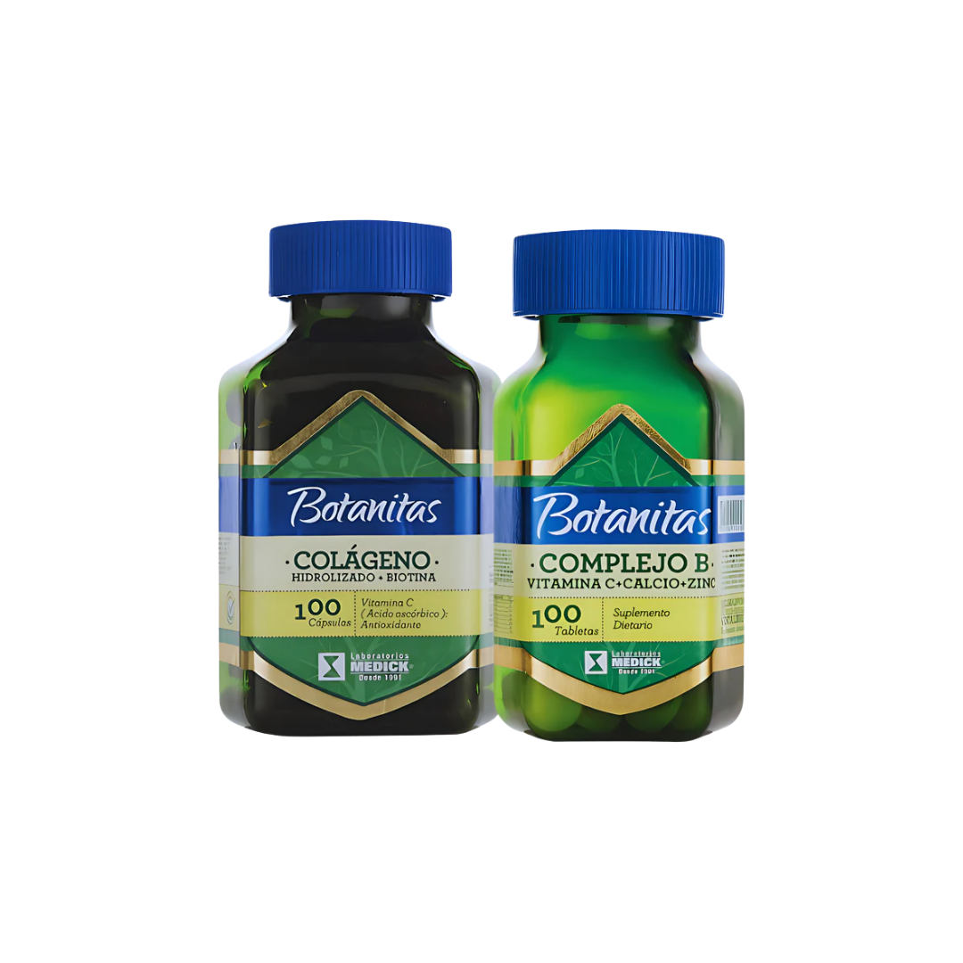 Kit Colágeno Hidrolizado Biotina + Complejo B Vitamina C Calcio Zinc