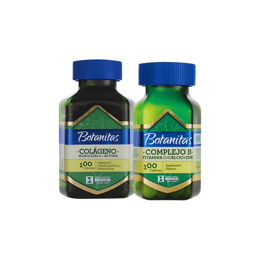 Kit Colágeno Hidrolizado Biotina + Complejo B Vitamina C Calcio Zinc