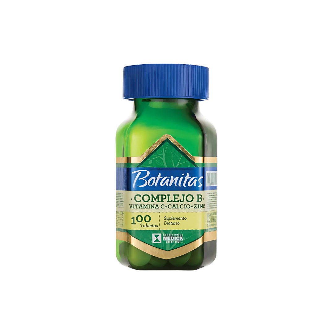 Complejo B + Vitamina C + Calcio + Zinc Marca Botanitas