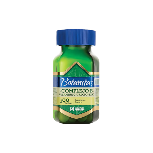 Complejo B + Vitamina C + Calcio + Zinc Marca Botanitas