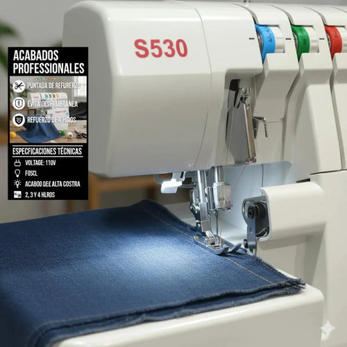 Fileteadora Profesional Kingter Overlock Refuerzo 110v S530
