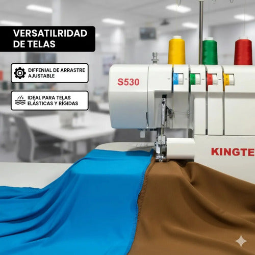 Fileteadora Profesional Kingter Overlock Refuerzo 110v S530