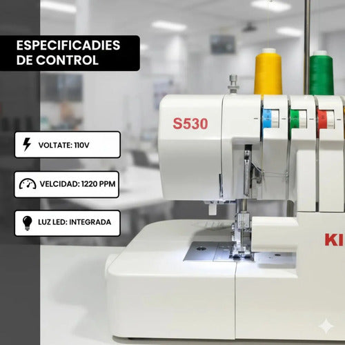 Fileteadora Profesional Kingter Overlock Refuerzo 110v S530