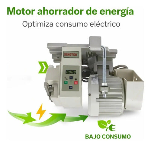 Motor Ahorrador Kingter Kt-730u 550w 110v 220v Maquina Coser