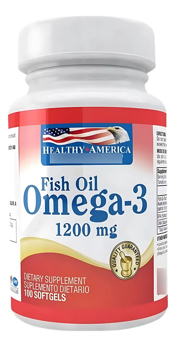 Kit Hierro Forte Ácido Fólico Vitamina C 50 Cápsulas Natural Freshly + Omega 3 Fish Oil 1200mg 100 Cápsulas Healthy America Original