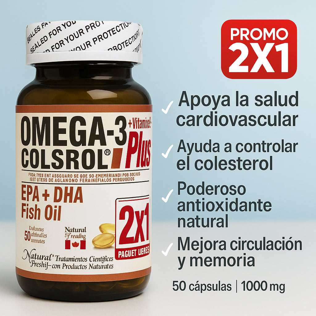 Omega 3 Colsrol  Plus Y Complejo B Natural