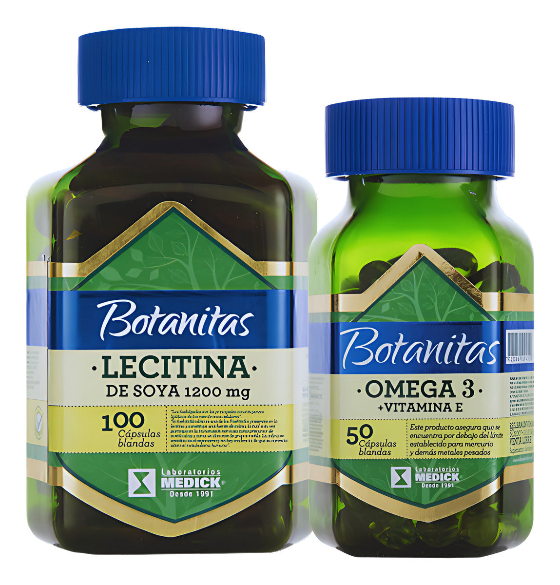 Lecitina De Soya 1200mg + Omega 3 Natural