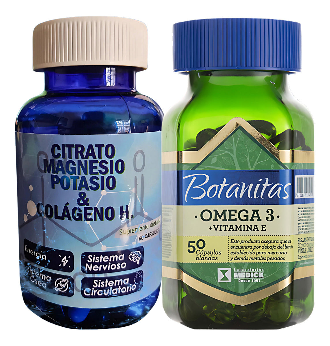 Magnesio Potasio Colágeno Omega 3