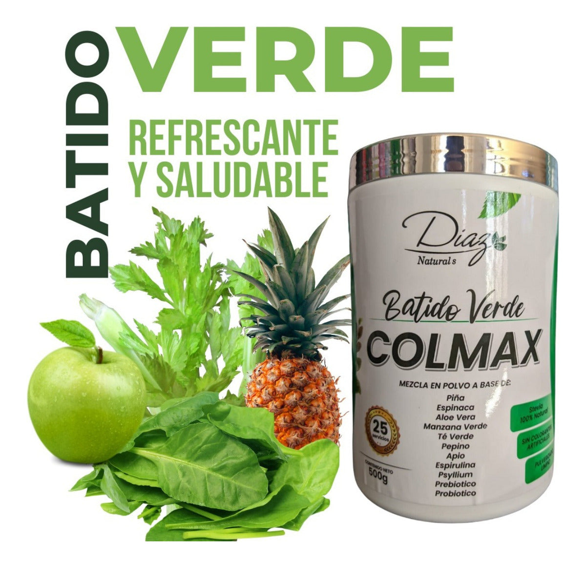 Colon Natural Batido Verde X2 Natural