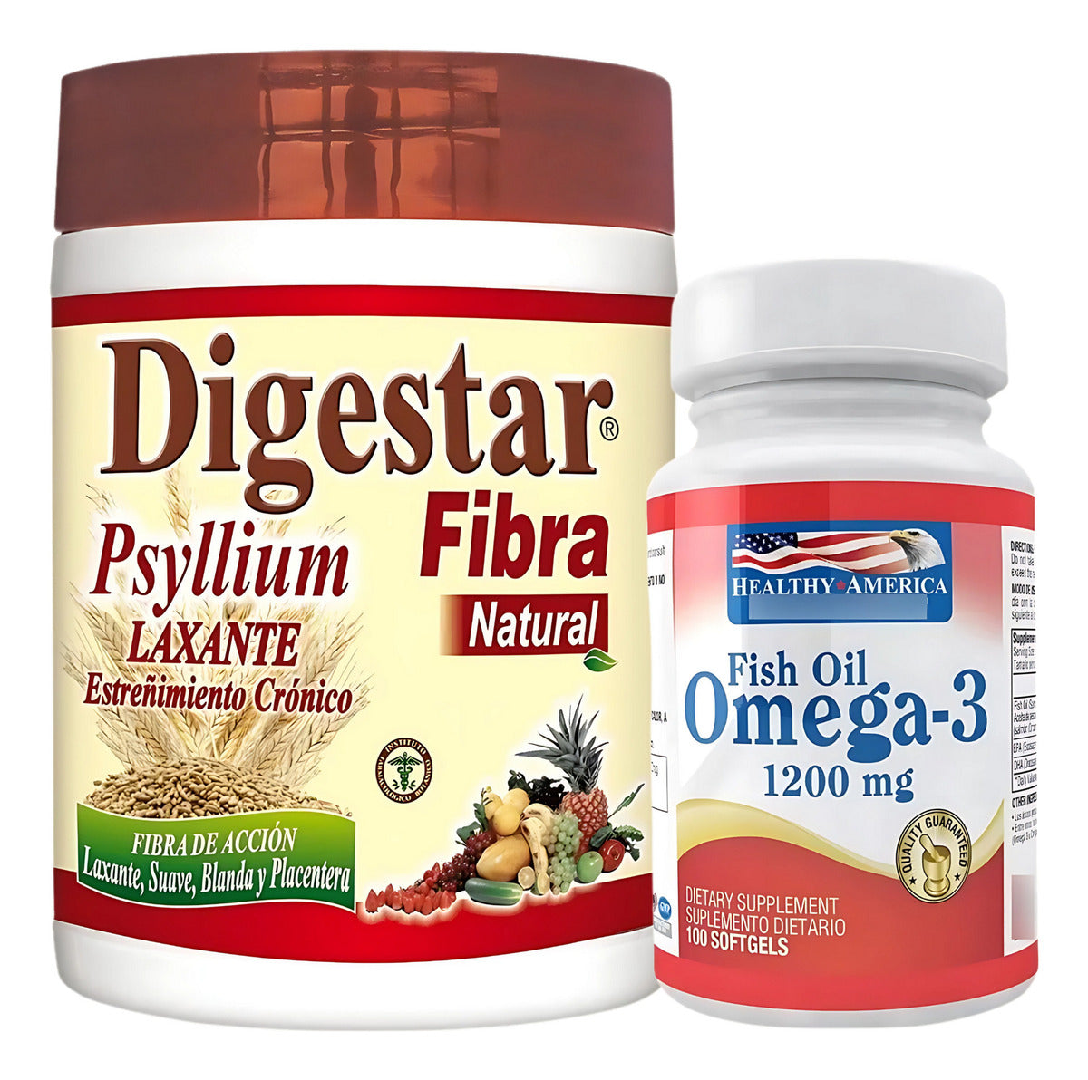 Digestar Fibra Natural Y Omega3 Healthy America Natural