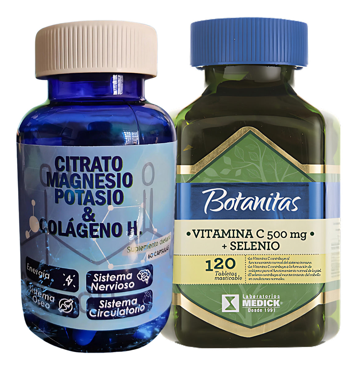 Magnesio Potasio Colágeno Vitaminac