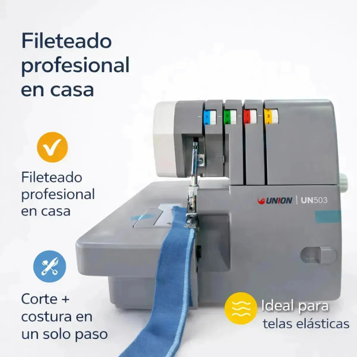 Máquina Fileteadora Union Un-503 Uso Doméstico Overlock