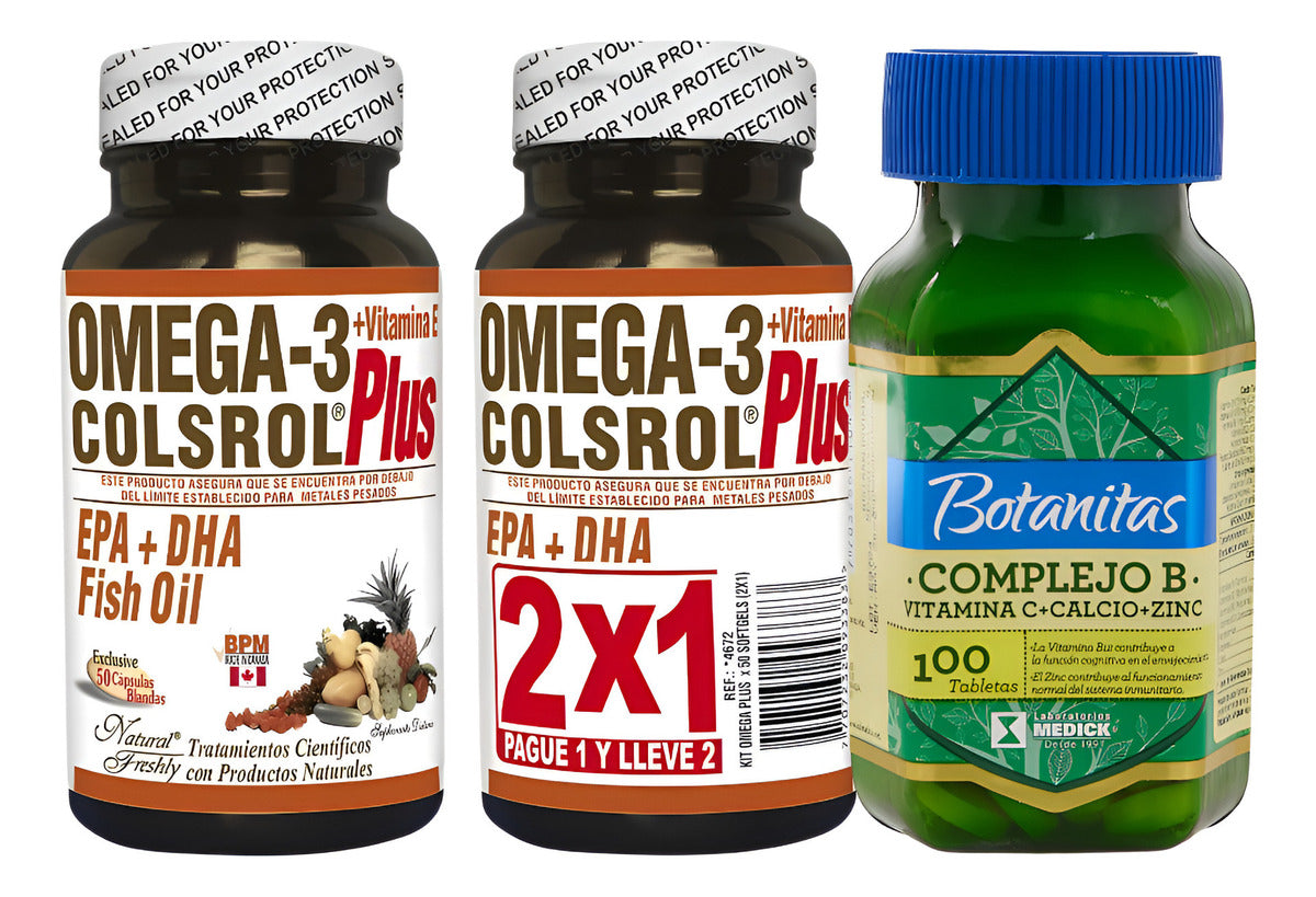 Omega 3 Colsrol  Plus Y Complejo B Natural