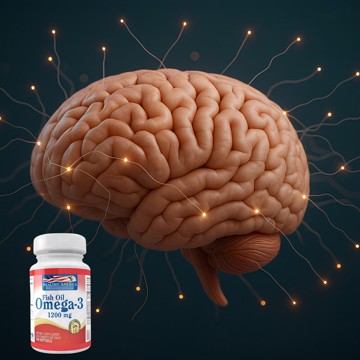 Omega 3 Fish Oil 1200mg X 100 Natural
