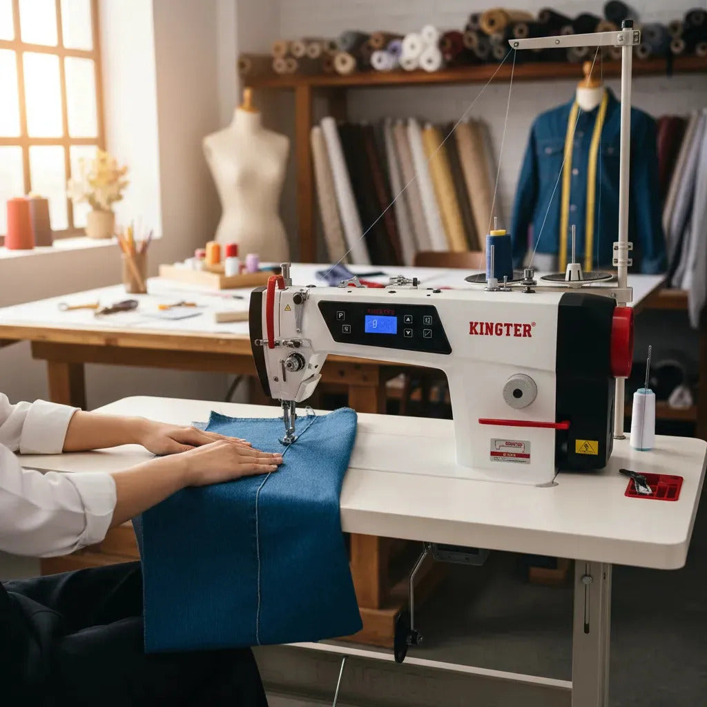Maquina De Coser Industrial Plana Mecatrónica Kingter Kt D3a
