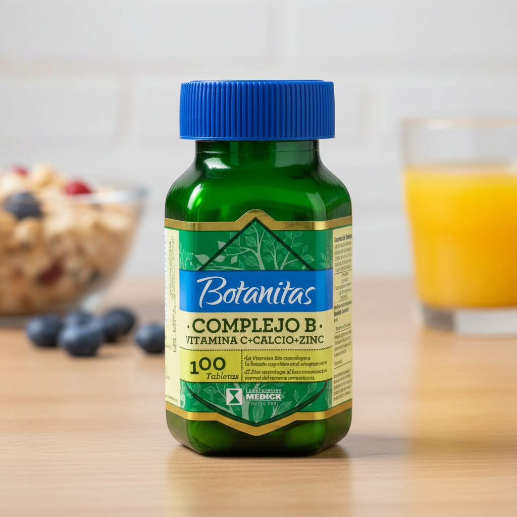 Complejo Vitaminas B1 B2 B6 B12 Natural