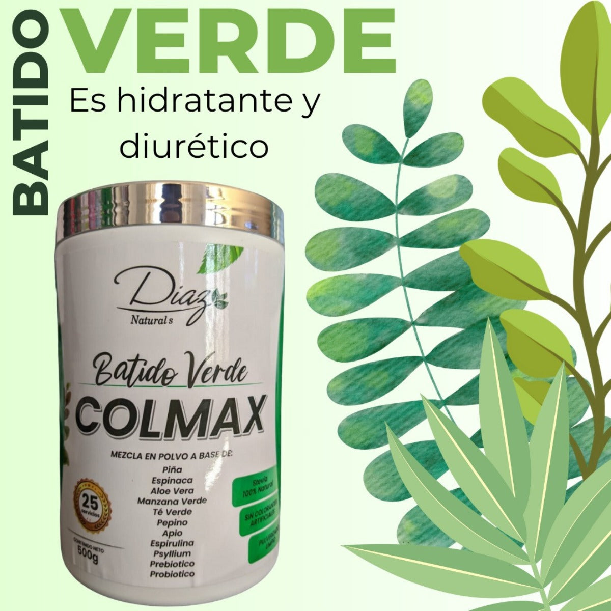 Colon Natural Batido Verde X2 Natural