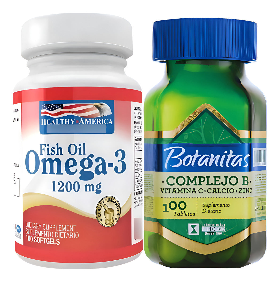 Omega 3 Healthy America + Complejo - Unidad A $360 Natural