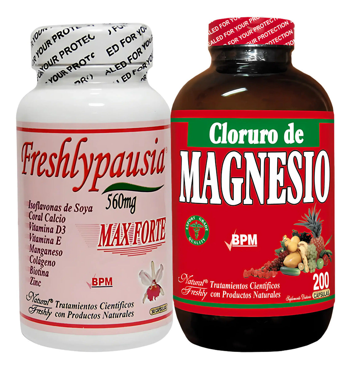 Suplemento Menopausia Freshlypausia Y Cloruro De Magnesio Natural Freshly