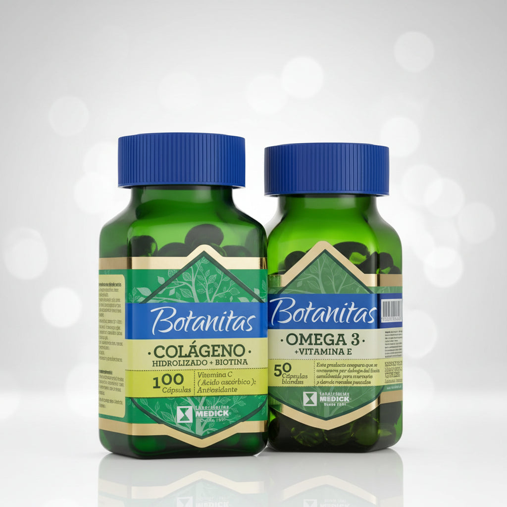 Colágeno Hidrolizado Biotina + Omega 3 50 Capsulas Botanitas