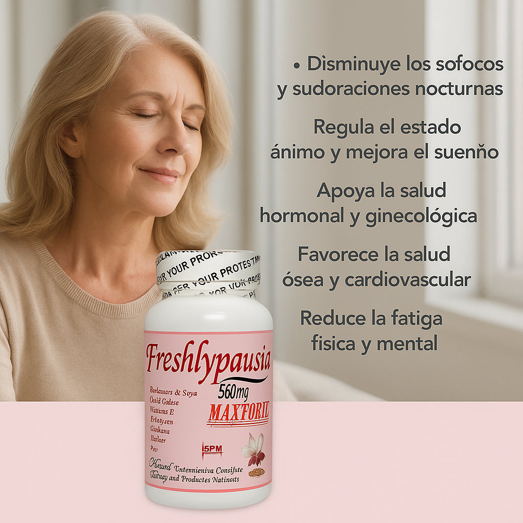Suplemento Menopausia Freshlypausia Natural Freshly Y Omega 3 100 Healthy America