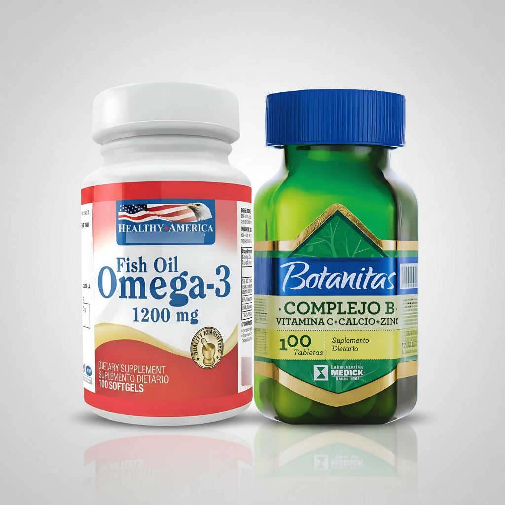 Omega 3 Healthy America + Complejo - Unidad A $360 Natural