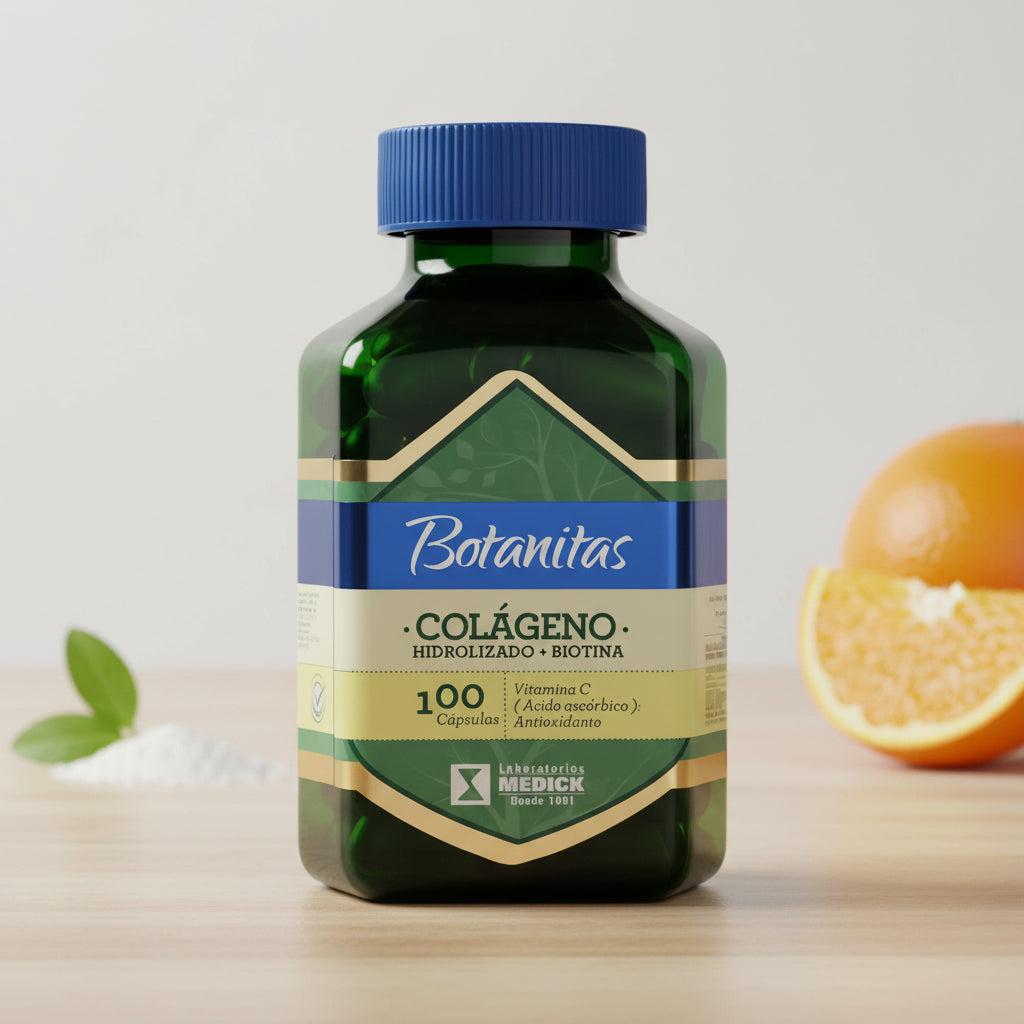 Colágeno Hidrolizado + Biotina Botanitas 100 Capsulas