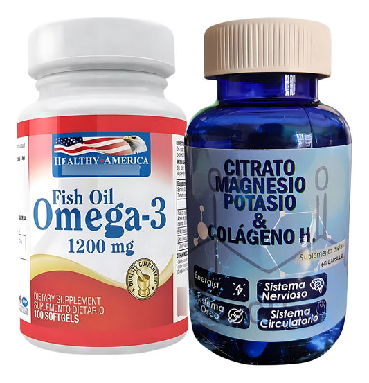 Omega 3 Healthy America Magnesio Potasio Natural
