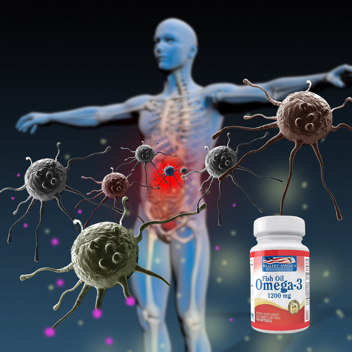 Omega 3 Healthy America Magnesio Potasio Natural