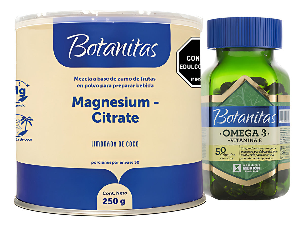 Magnesium Citrate + Omega 3 Bot Limonada De Coco