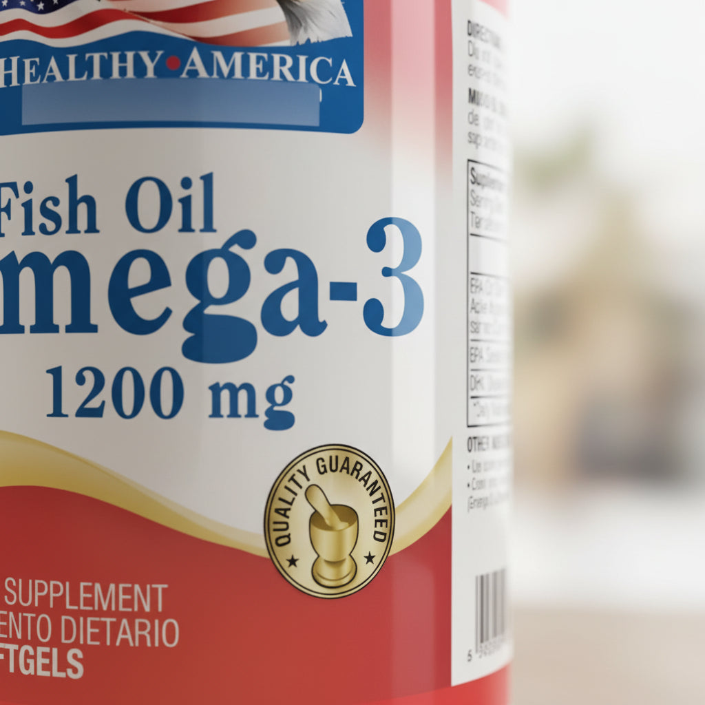 Omega 3 Healthy America + Complejo - Unidad A $360 Natural