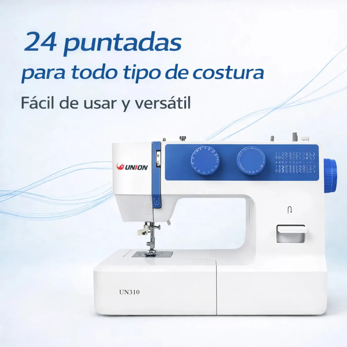 Máquina De Coser Familiar Union Un310 24 Puntadas Azul