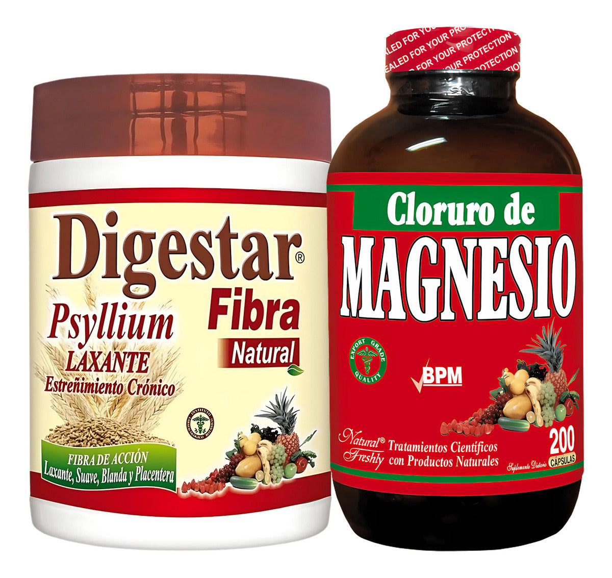 Kit Digestar Fibra + Cloruro De Magnesio Natural