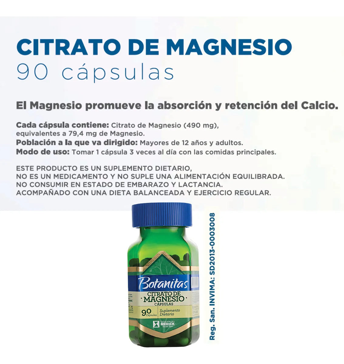 Suplemento En Cápsula Botanitas Natural