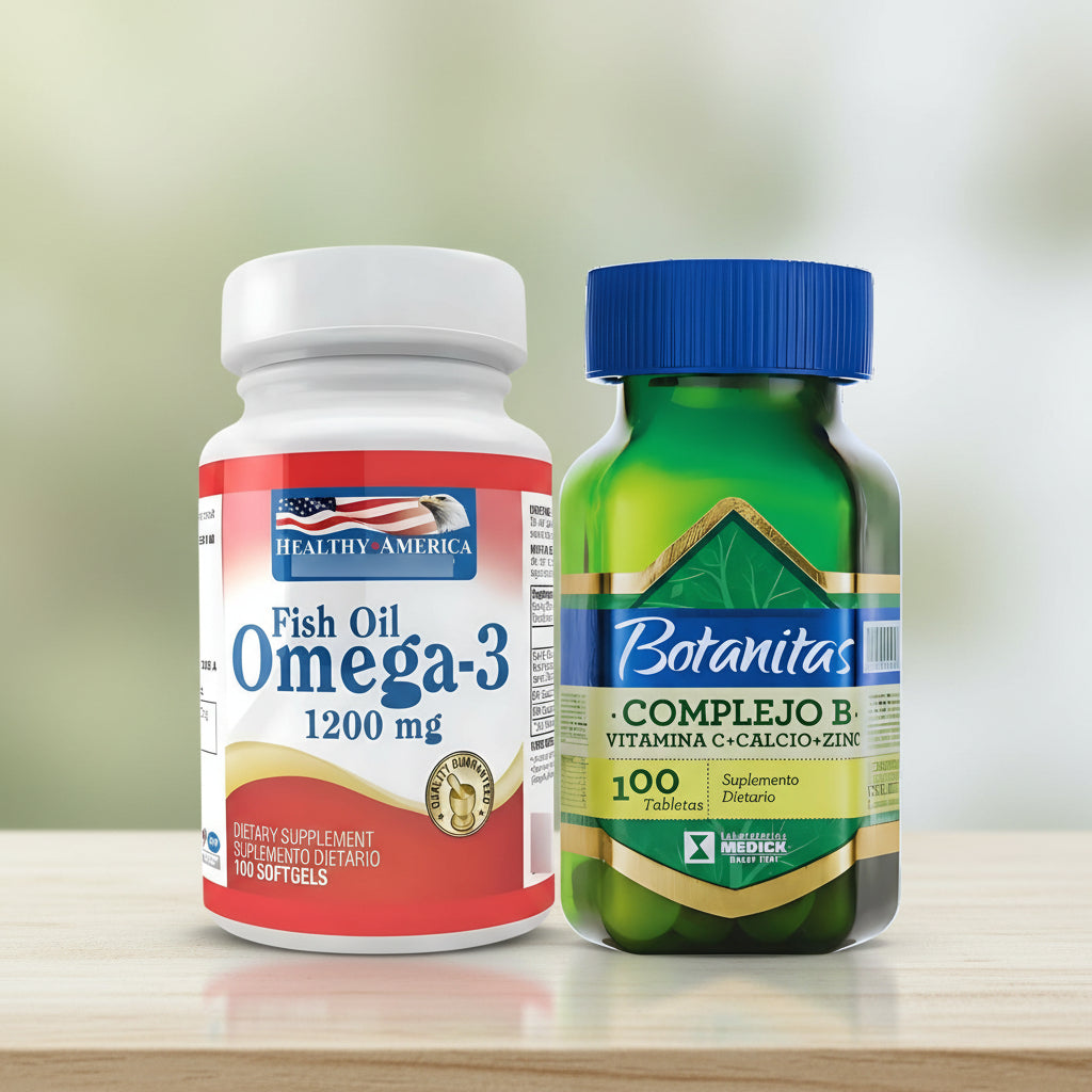 Omega 3 Healthy America + Complejo - Unidad A $360 Natural