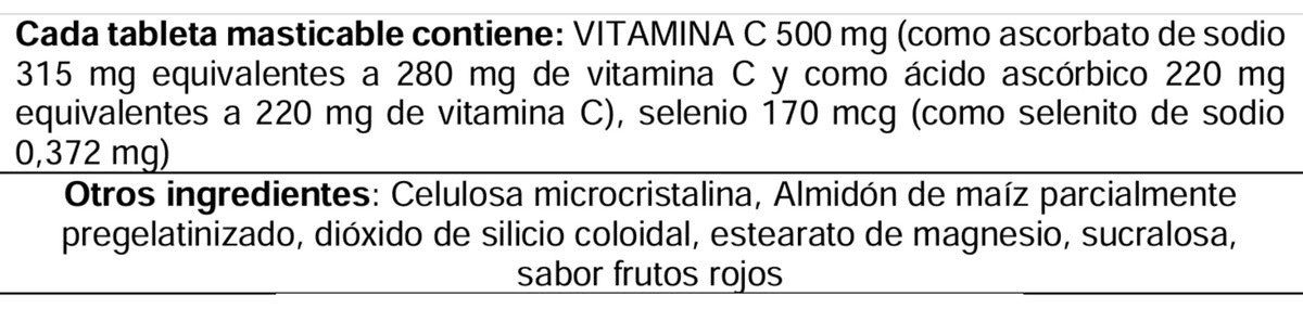 Vitamina C 500mg + Selenio Natural
