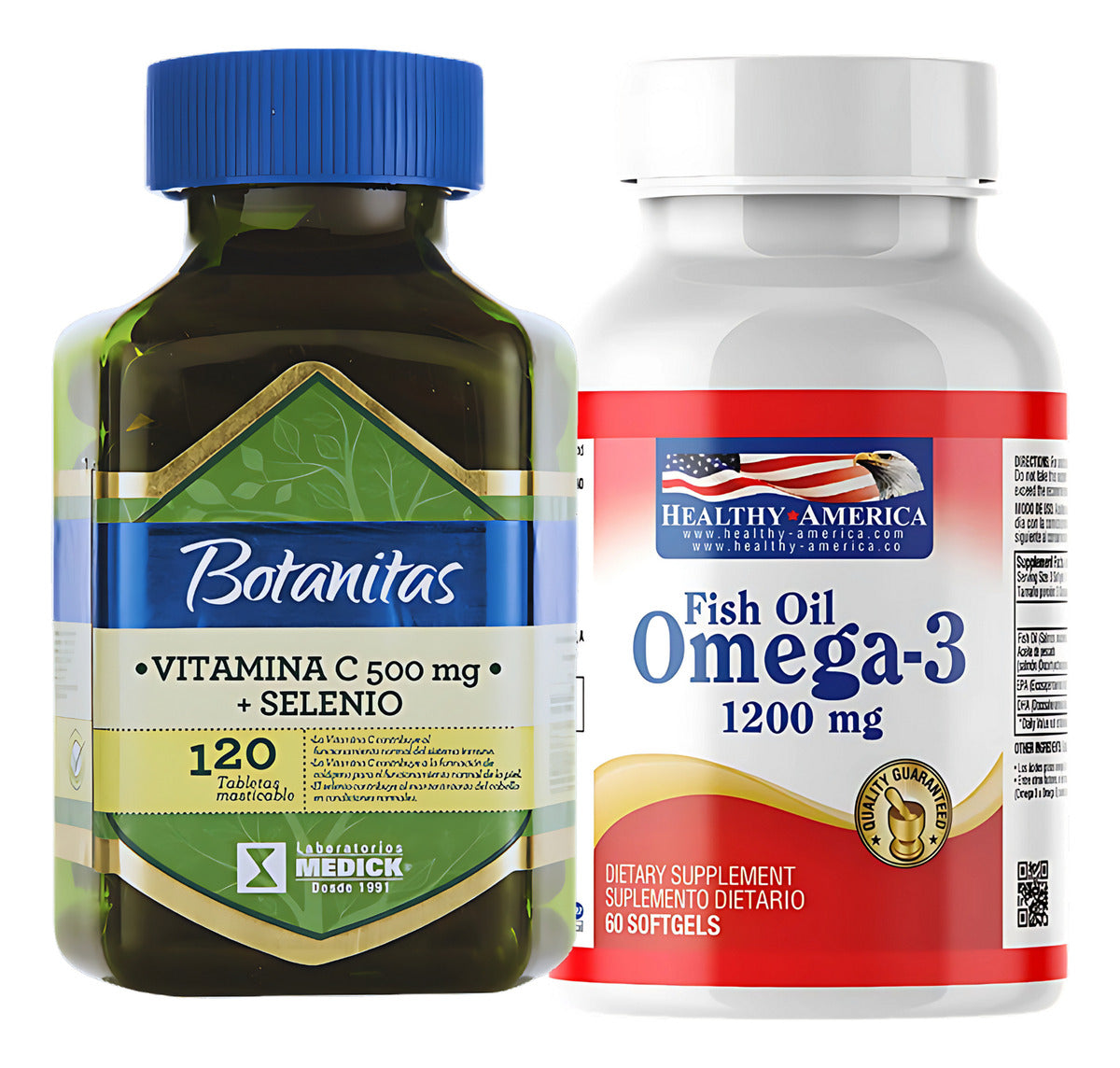 Omega 3 Healthy America + Vitamina C Natural
