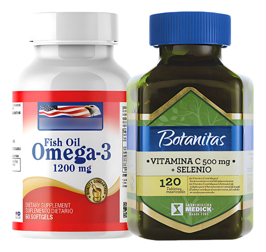 Omega 3 Healthy America + Vitamina C Natural