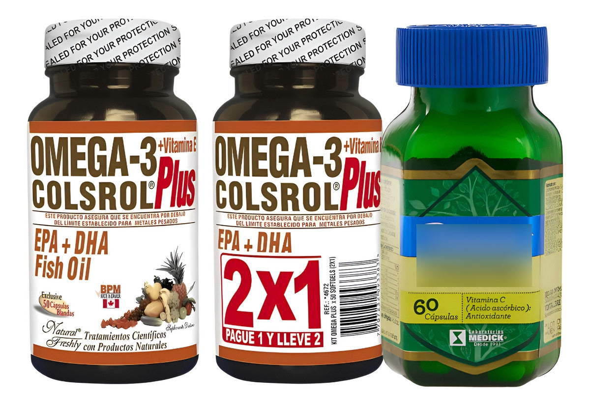 Omega 3 Colsrol  Y Colageno Hidrolizado Natural