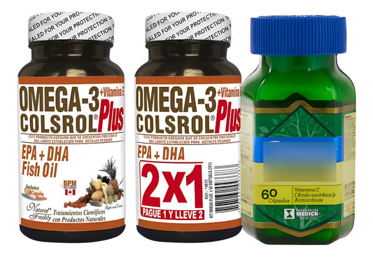 Omega 3 Colsrol  Y Colageno Hidrolizado Natural