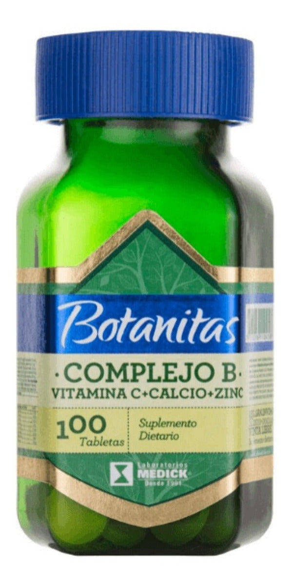 Complejo B + Vitamina C + Calcio + Zinc Marca Botanitas