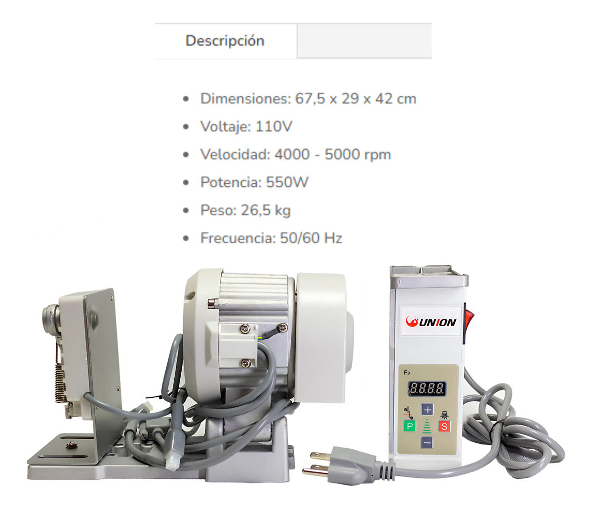 2 Motores Ahorradores Energia Maquina Coser 550w Un550s